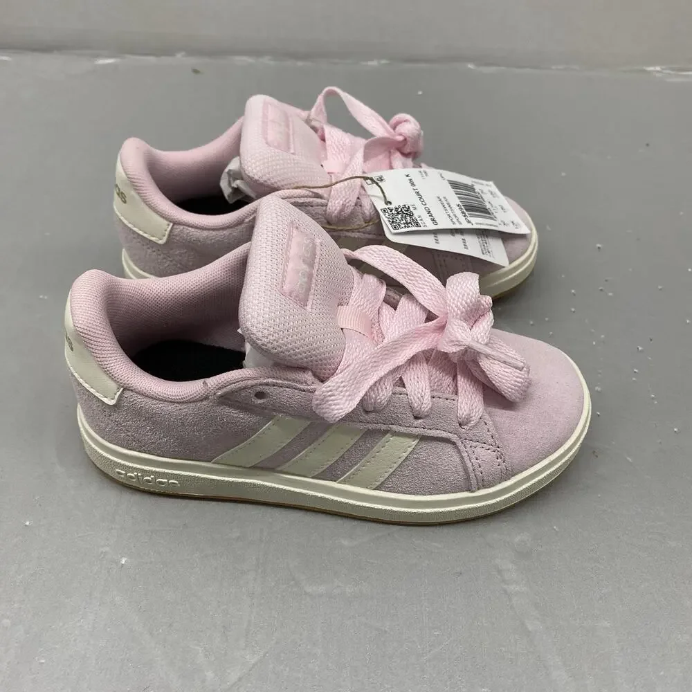 Adidas Grand Court 00s K Kids Sneakers 12K Clear Pink Suede Gum JP5895 NWT